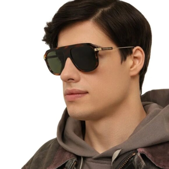 NEW GG1309S 005 UNISEX BLACK SILVER SHIELD SUNGLASSES GUCCI - Picture 9 of 13